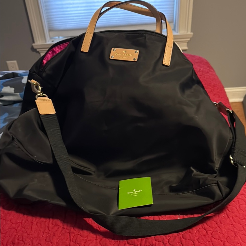 Kate Spade Black and Tan Travel Bag